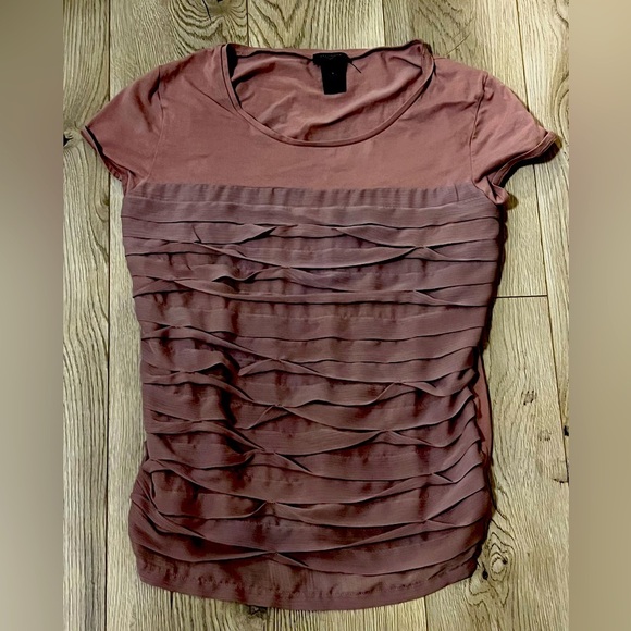 Ann Taylor Elegant Mauve Ruffled Women's Top - Picture 1 of 4